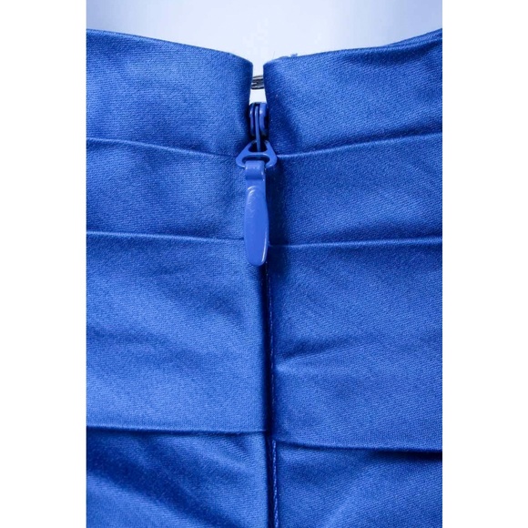 BCBGMAXAZRIA Blue Strapless Peplum Cocktail Dress with Pockets NWT Size 2 - Picture 6 of 7